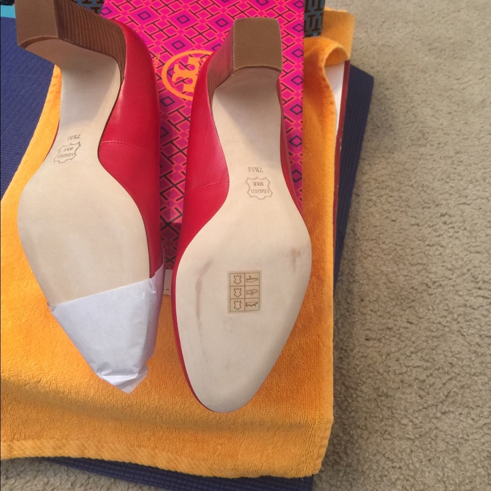 Tory Burch Raleigh 70MM patent red pump NWT - Picture 5 of 6
